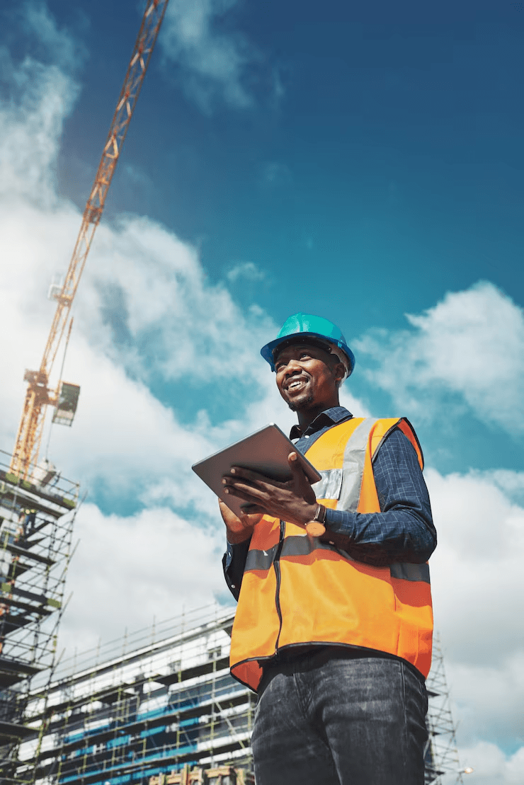ELTEK engineer on construction site